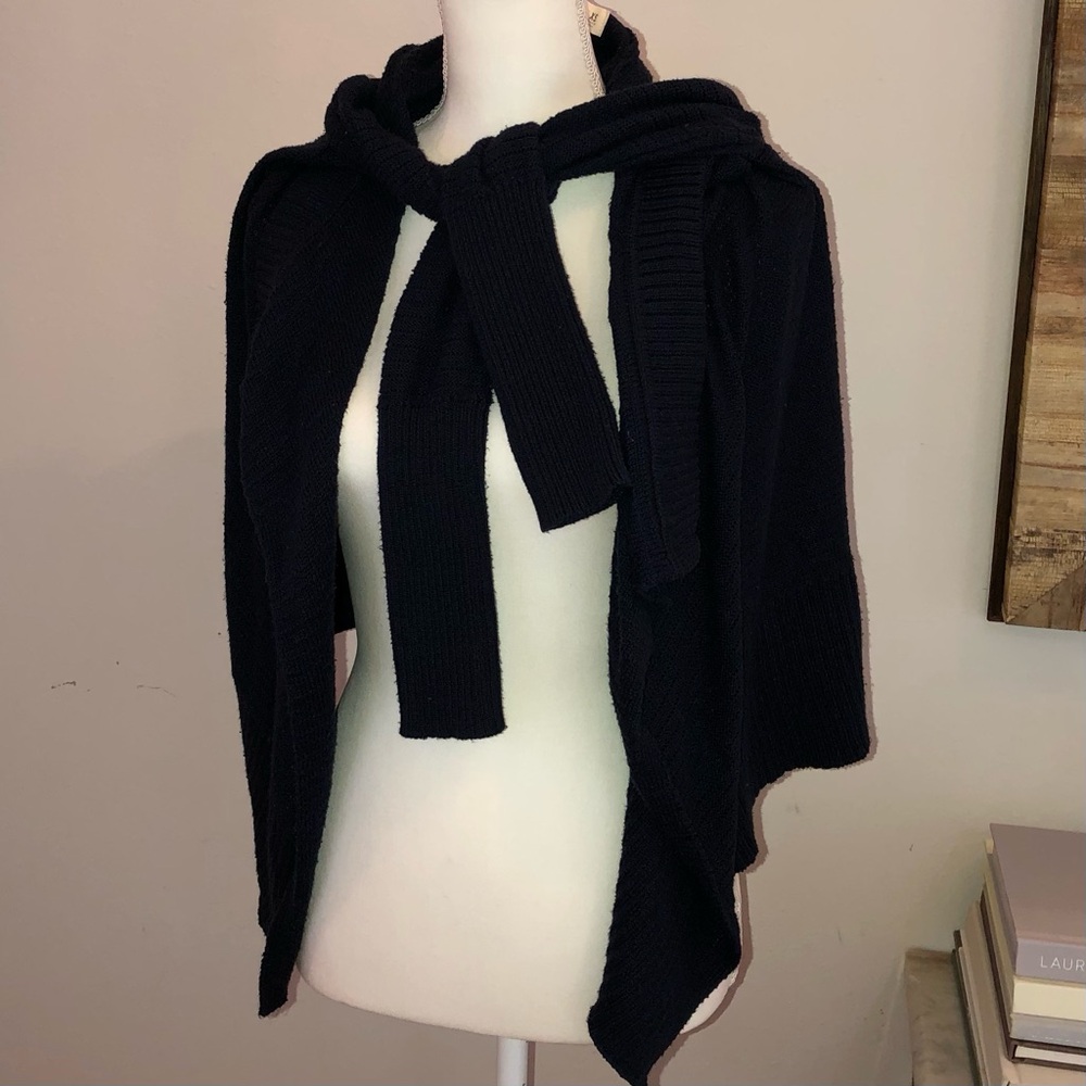 HOLLISTER Hoodie Cardigan Dark Blue Long Sleeve